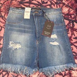 Fashion Nova Blue Jean cut off shorts